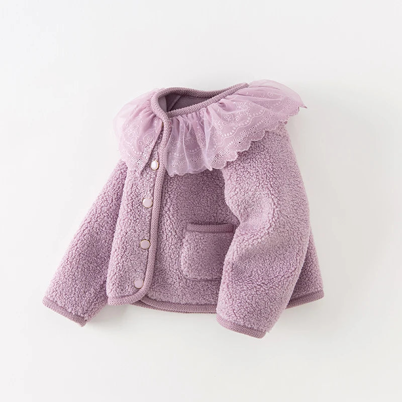 Dave Bella Children's Girl's Clothes Autumn Winter Fashion Casual Classy Charm Noble Overcoat Outdoor Party DB4237809