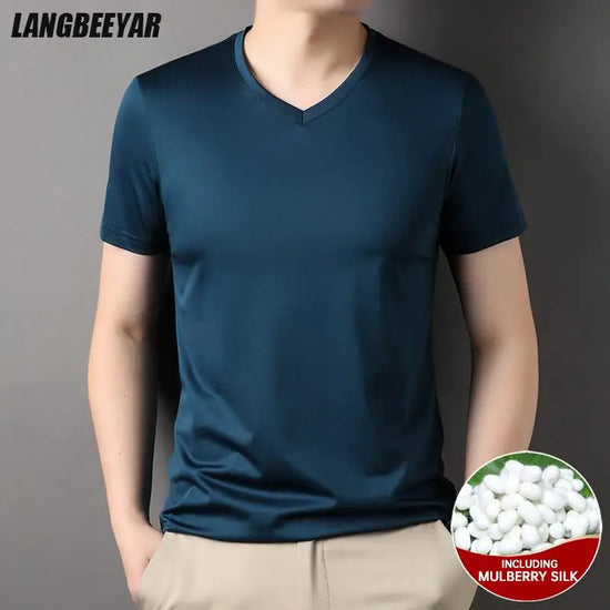 Silk New Summer V Neck t Shirts