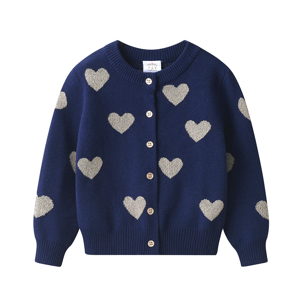Children's Elastic Knitted Coat Heart