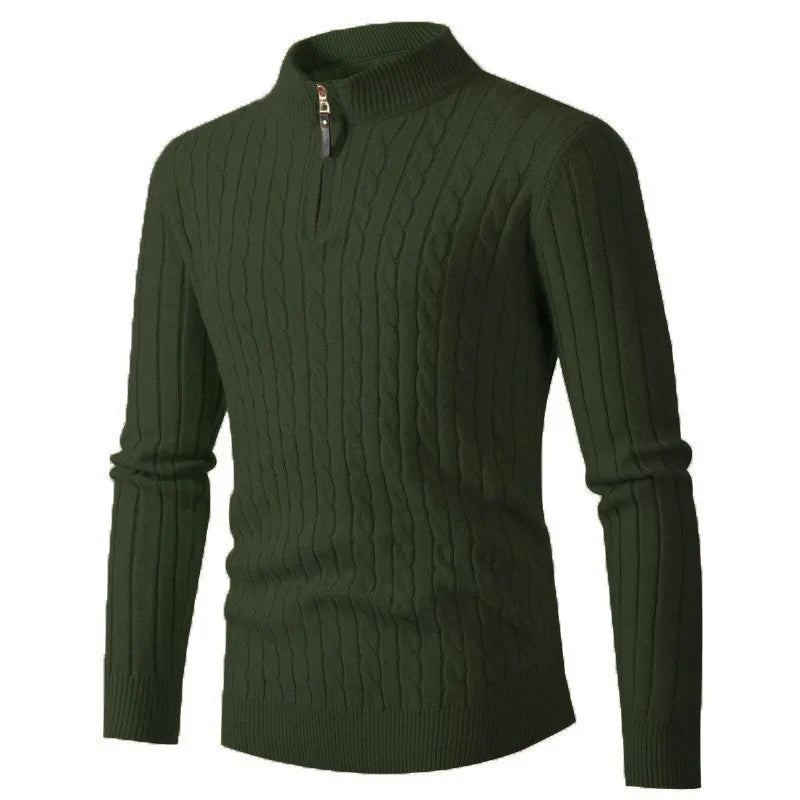 Knitted Cashmere Blend Zip-Up Sweater