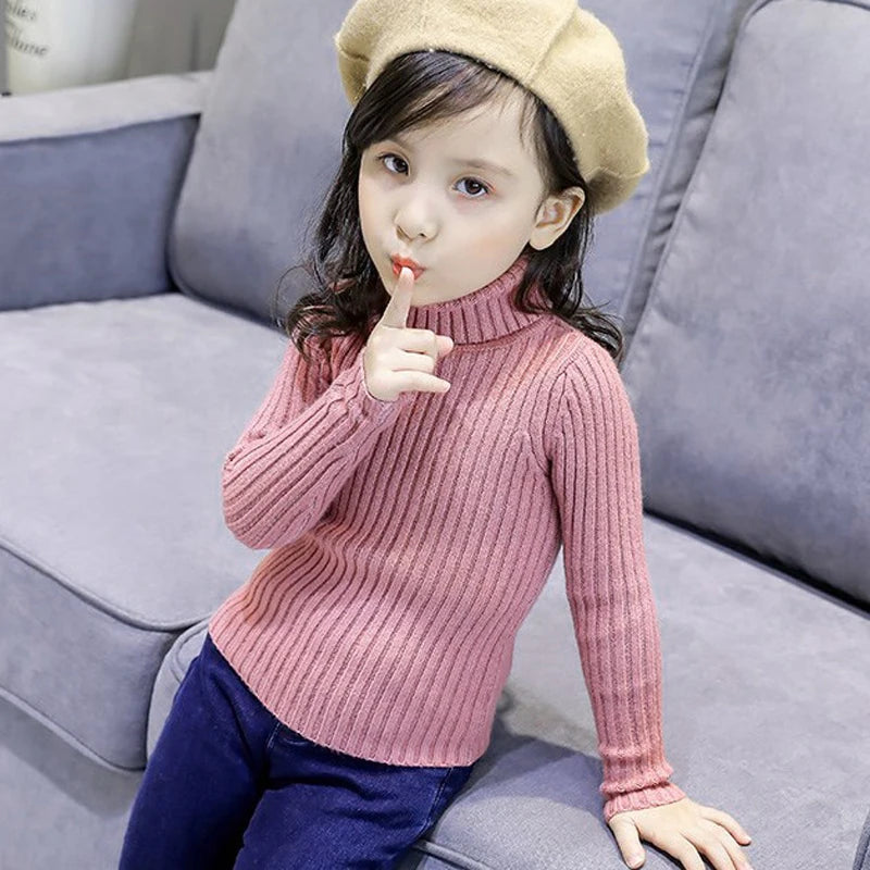 Fashion Baby Girls Winter Turtleneck