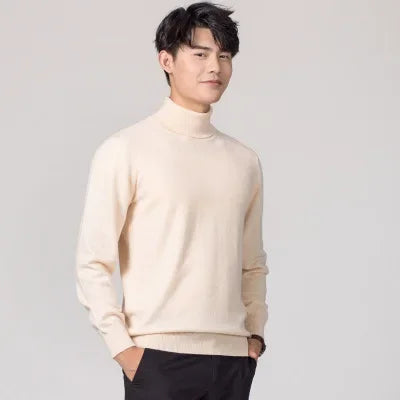 Men's Cashmere Cotton Blend Turtleneck