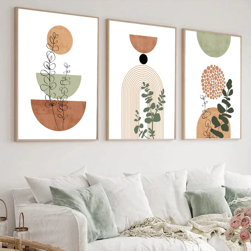 Abstract Three Piece Mid Century Design (Print)