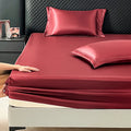 3 Piece Luxury Satin Fitted Sheet