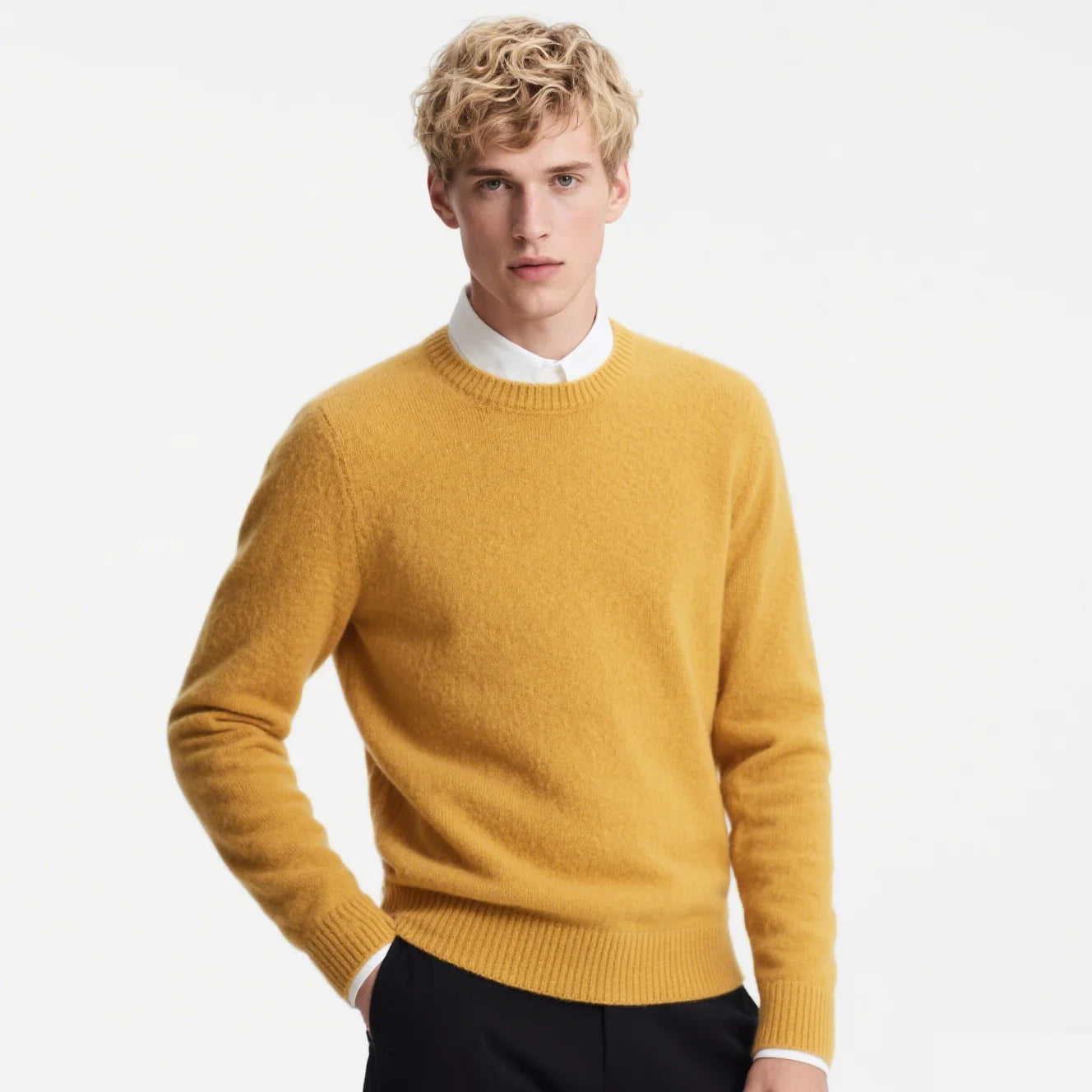 Cashmere Sweater O-neck Pullovers Men