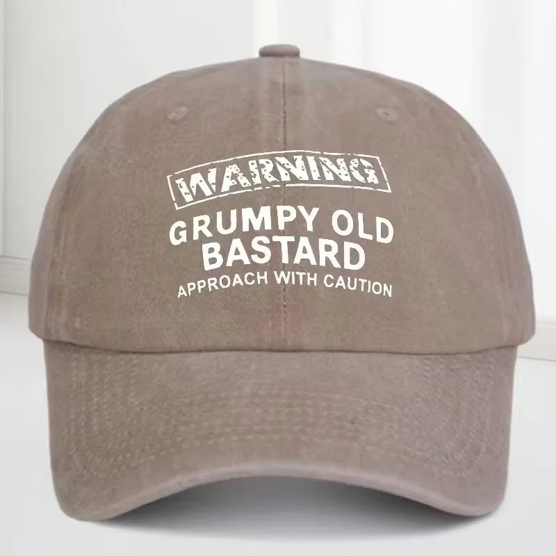 Warning sign - Sad-looking old guy - Breathing baseball cap - Outdoor adjustable casual hat - Sunscreen hat