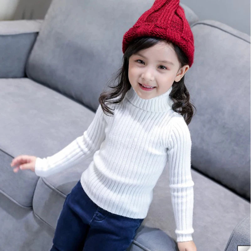 Fashion Baby Girls Winter Turtleneck