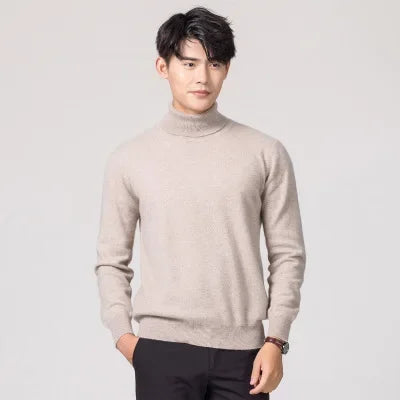 Men's Cashmere Cotton Blend Turtleneck