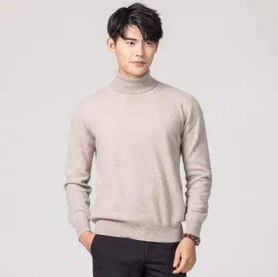Men's Cashmere Cotton Blend Turtleneck