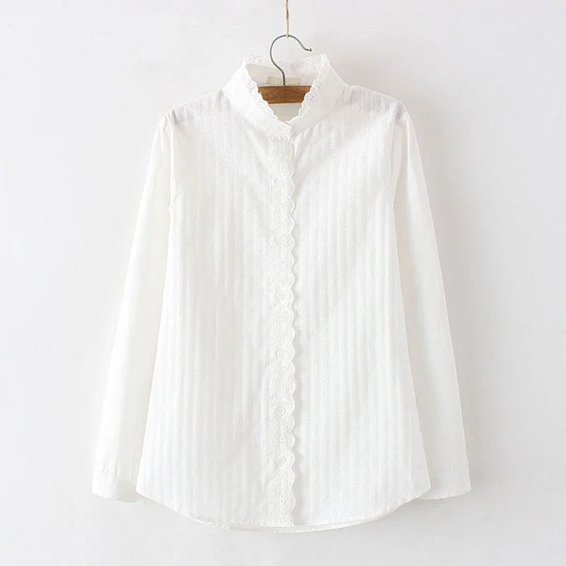 Women Lace White Shirts