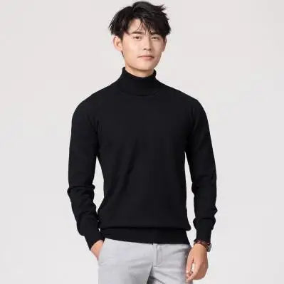 Men's Cashmere Cotton Blend Turtleneck
